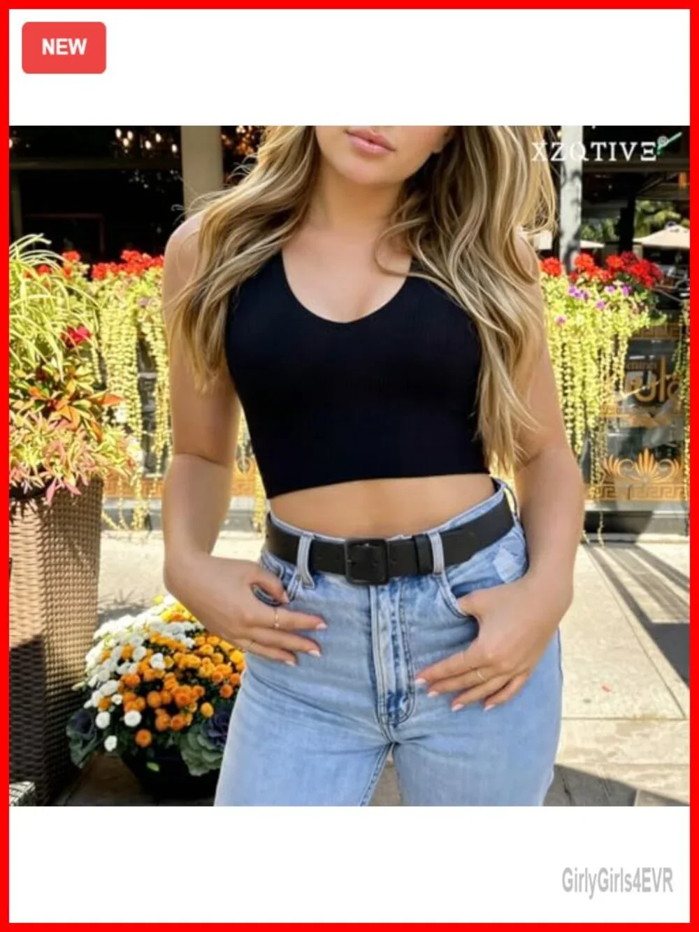 Women's Faux Leather Belt with Square Buckle for Jeans & Dresses